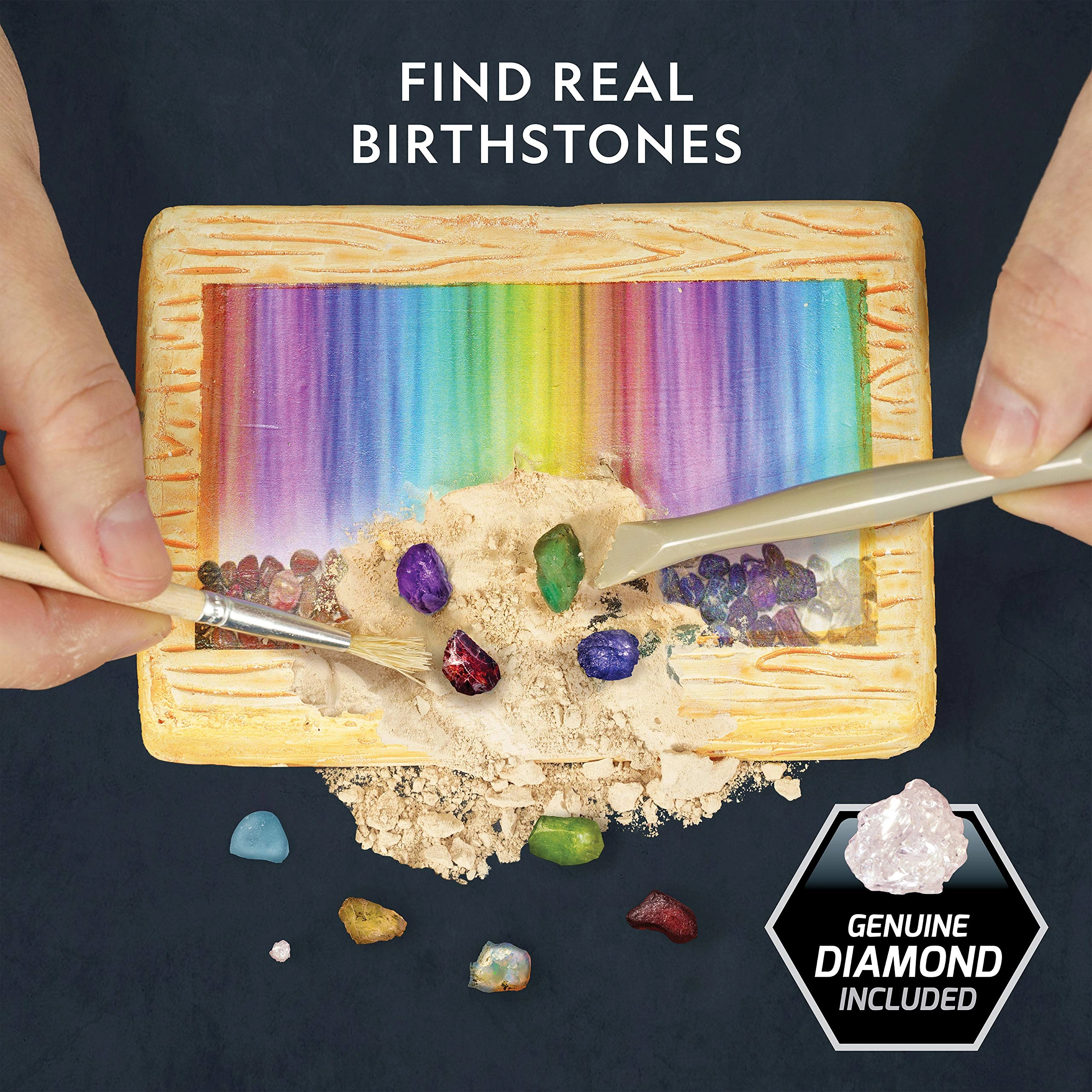 Birthstone Dig Kit Science - 8 years+ 12 pieces