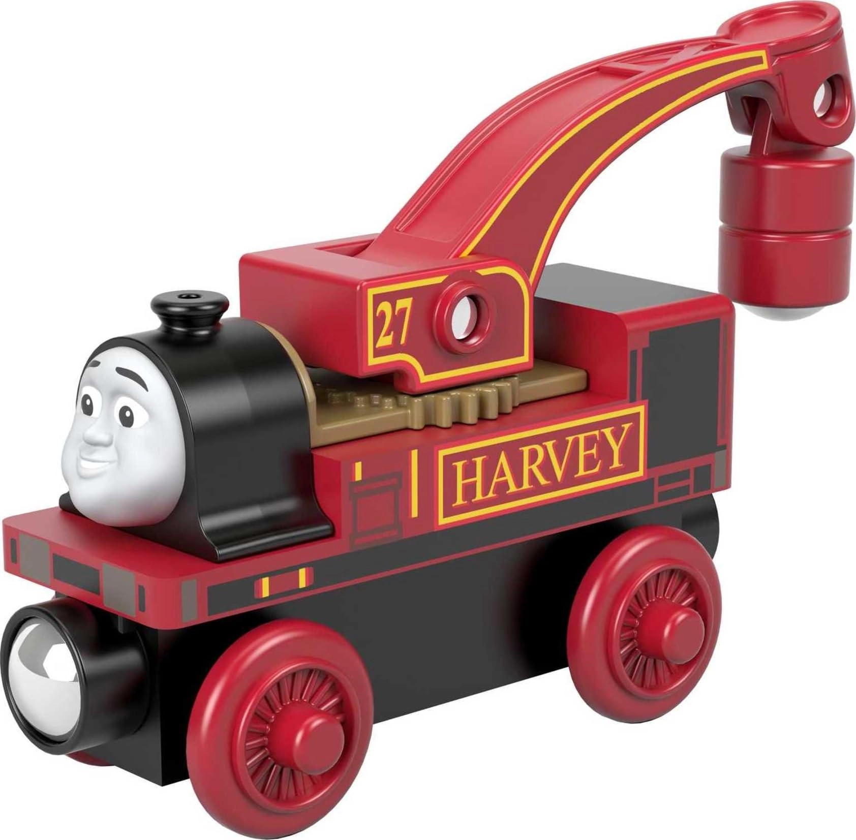 Thomas & Friends Harvey - Wooden Toy Train Push-Along Crane