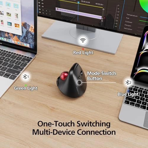 Ergonomic Trackball Mouse - Bluetooth