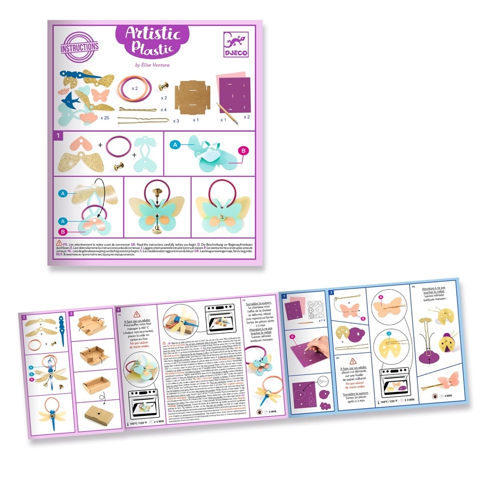 3D Artistic Plastic Craft Kit - 25 pieces