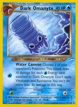 Pokémon Dark Omanyte 37/105 - Unlimited Edition