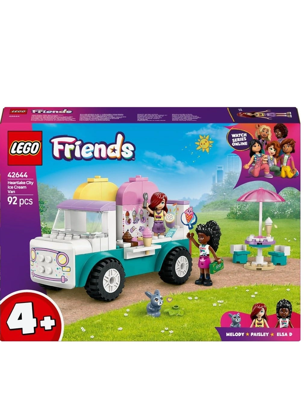 Friends Heartlake City Ice Cream Van (42644) - Pretend-Play 2 Minidolls Bunny Figure