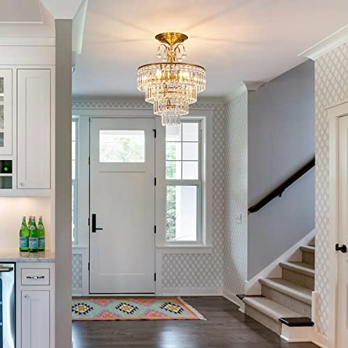 5-Lights Crystal Chandelier - Dimmable