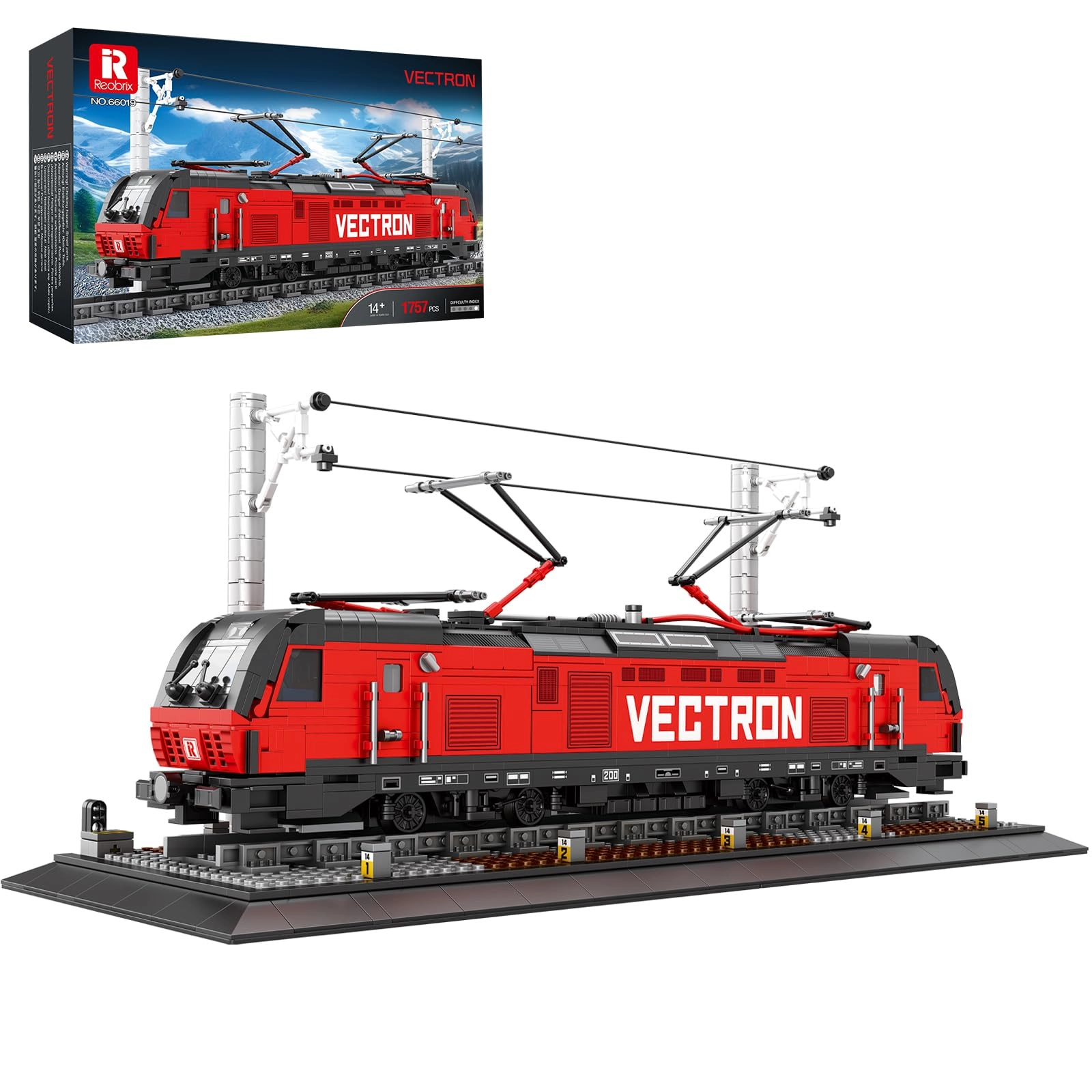 Reobrix Train Building Block Kit - Vectron Train 1757 pcs