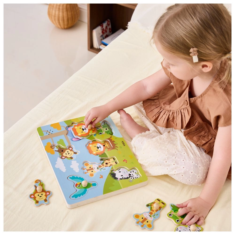 Jungle Animals Knob Puzzle - 18 months+ 7 pieces