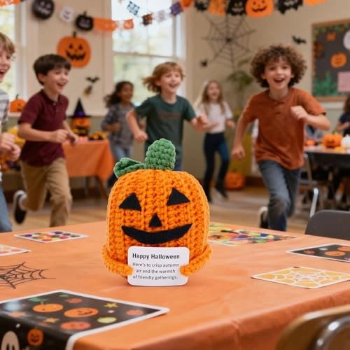 Pumpkin Crochet Pumpkin Doll 9.5 cm Handmade