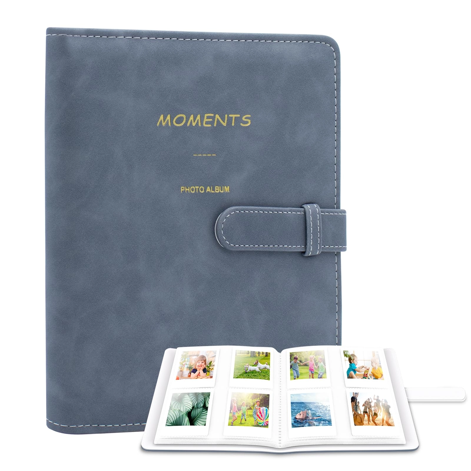 3.5x2.3" 256 Pockets PU Leather Photo Album