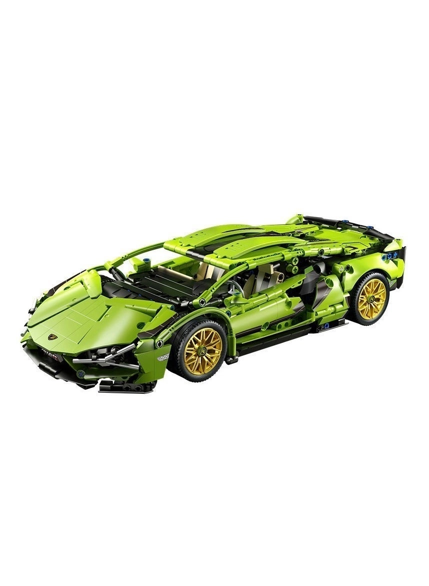 Cyberpunk Racing Car - Green and Gold
