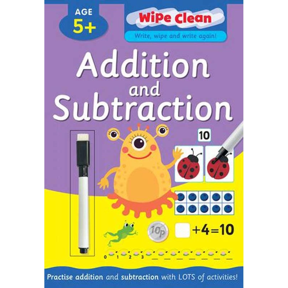 Alligator Products Limited Wipe Clean Addition Cloth Book - 5 years and above