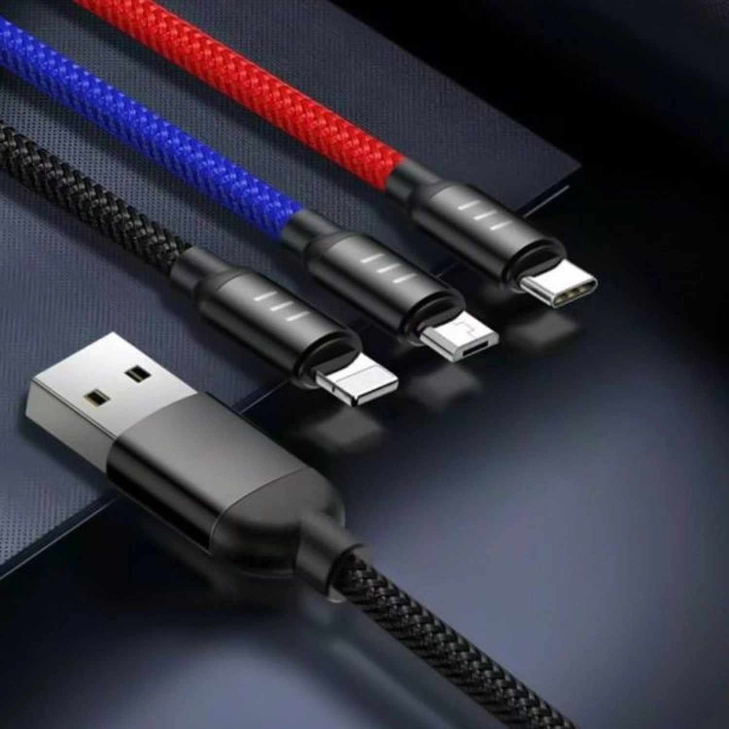 3-in-1 USB Cable 1.2m