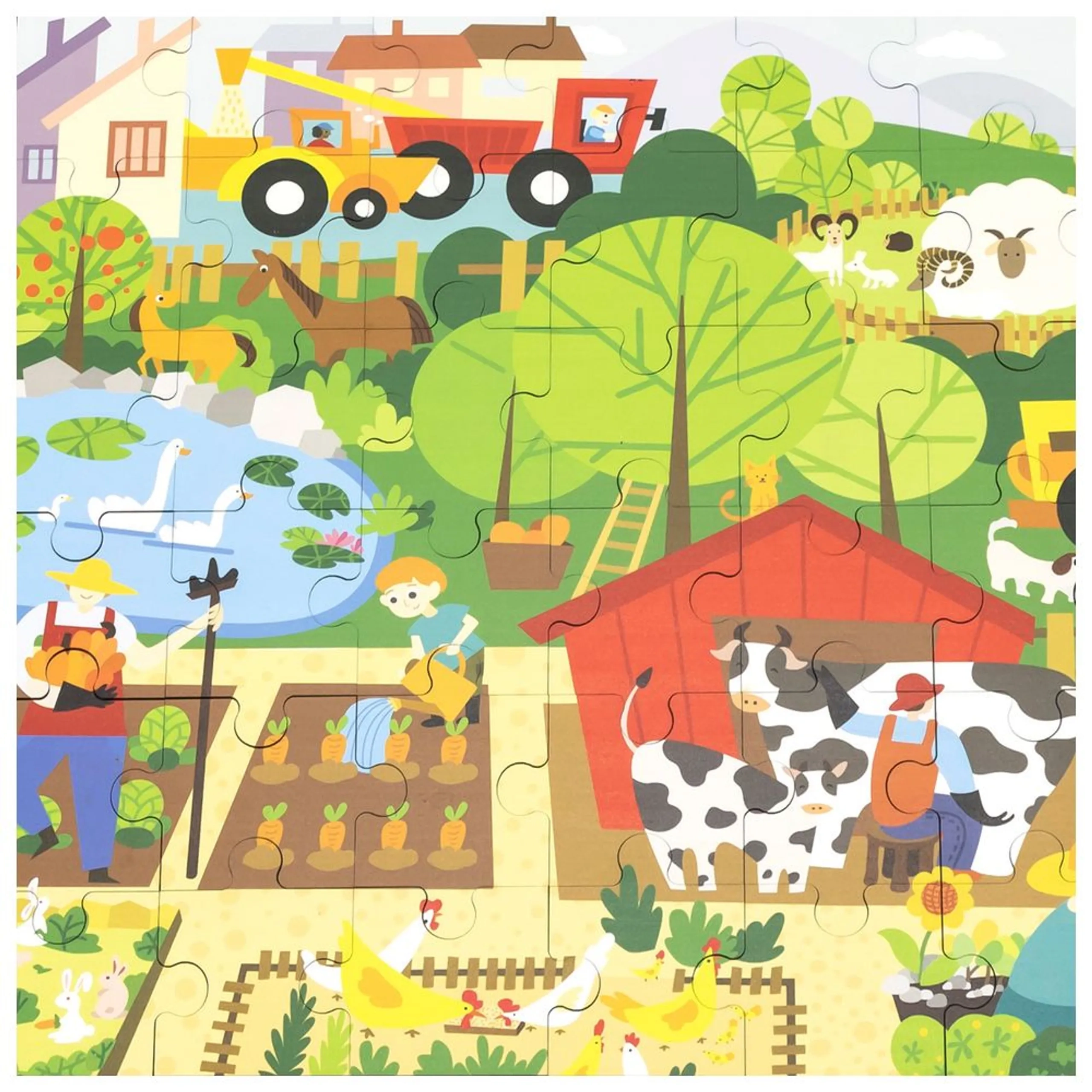 Farm Jigsaw Puzzle - 48 Piece Wooden