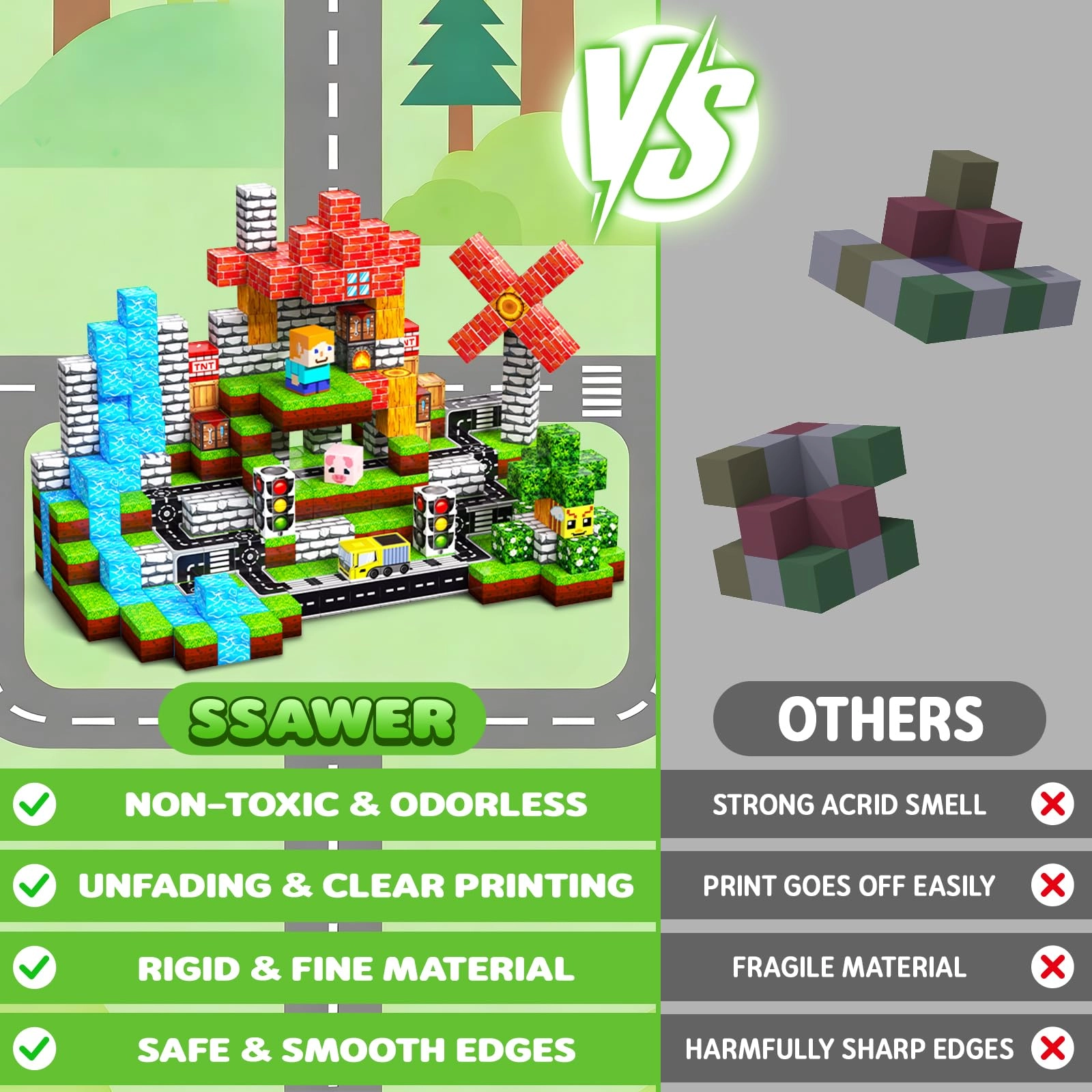 Magnetic Blocks - 100 pcs