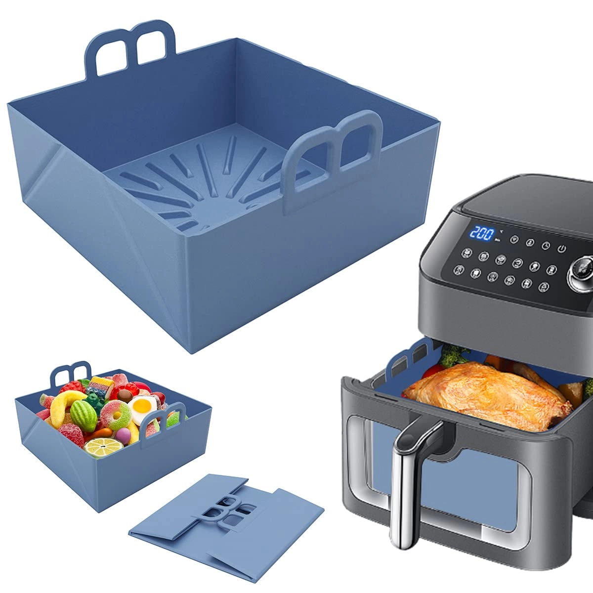 Air Fryer Silicone Pot - silicone 2 Pcs