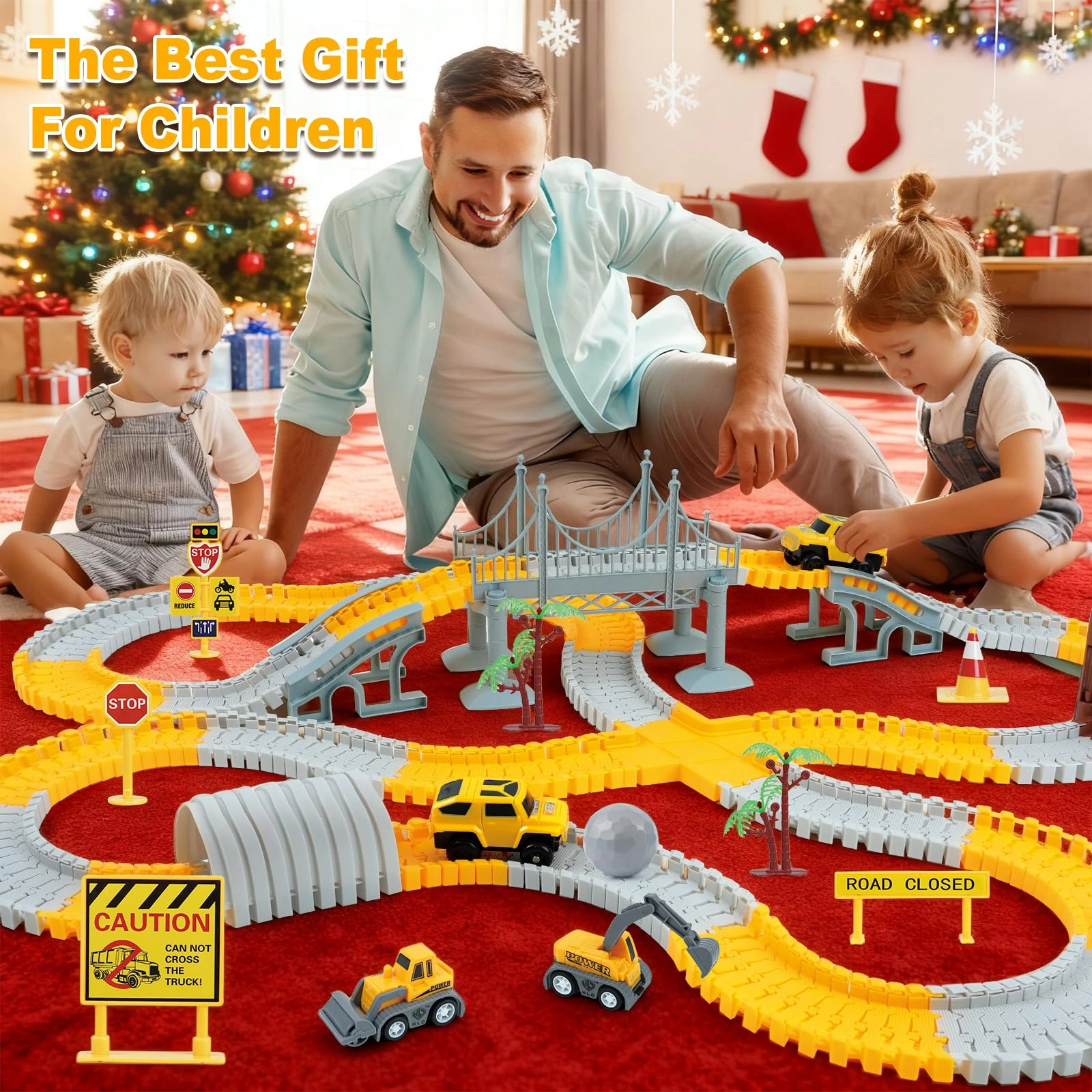 Construction Race Track - dinosaur