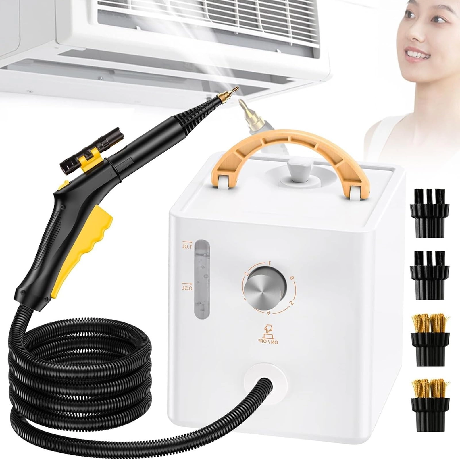 High Pressure Steam Cleaner - 2600W Handheld Tankless
