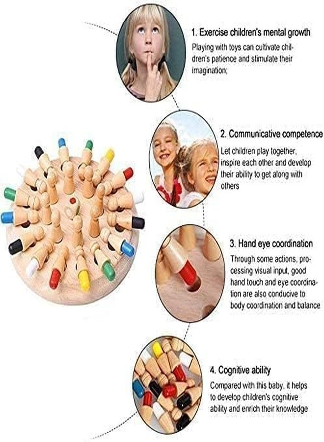 Wooden Memory Match Stick Chess Game - 3+