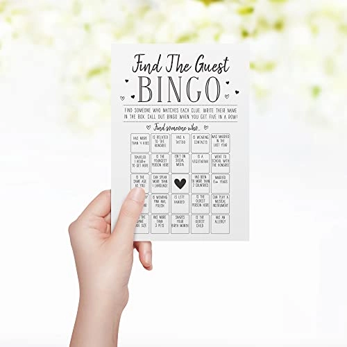 Find The Guest Bingo Game - 50 Game Cards