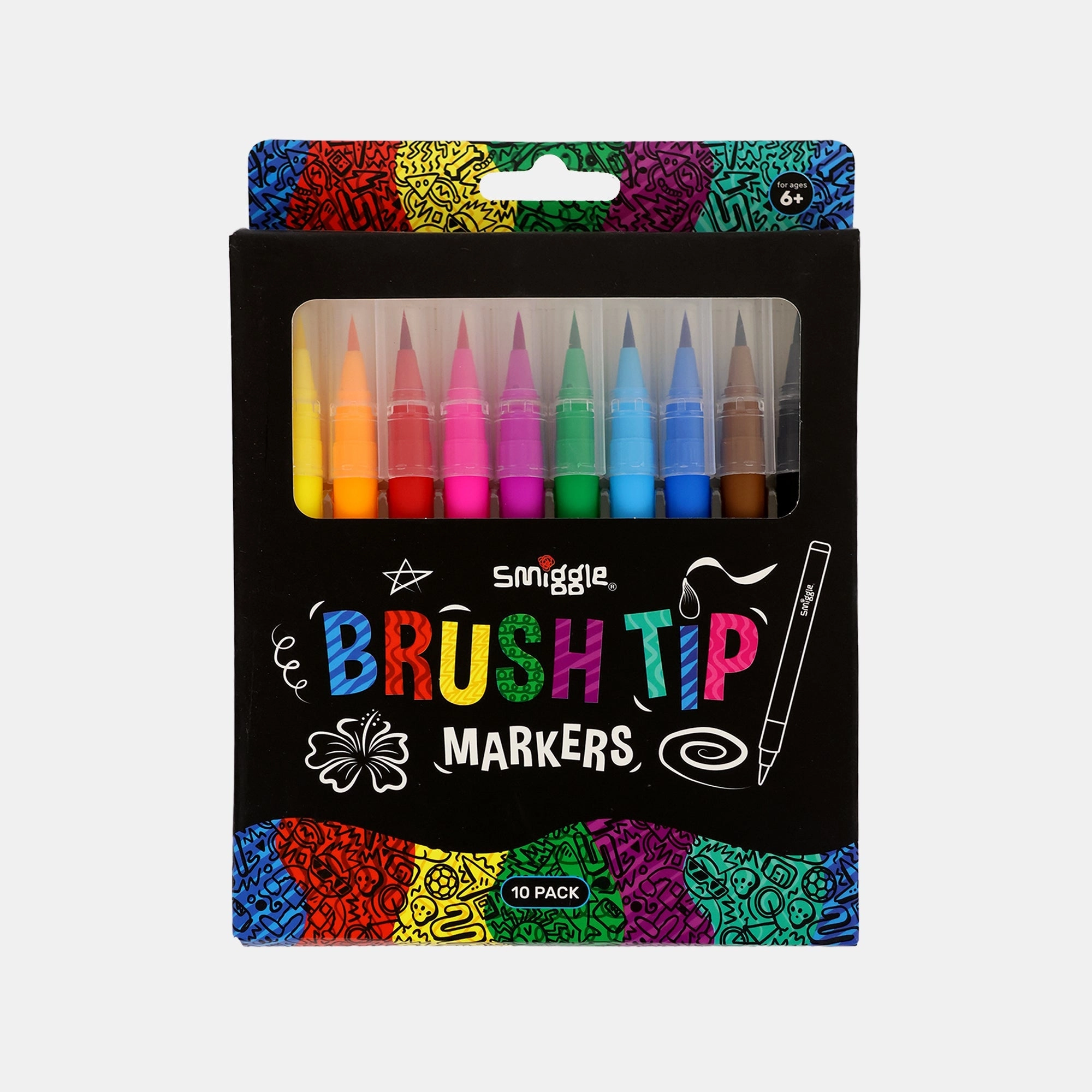 Smiggle Brush Tip Marker - 10 Pack