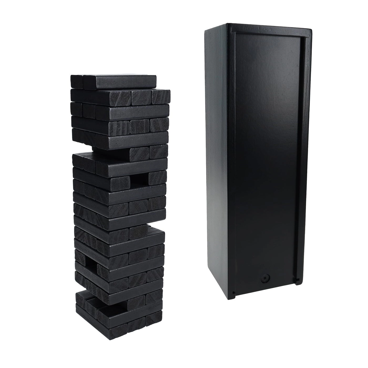 Tumble Tower - Wooden Block Stacking Party Game Includes Storage Case