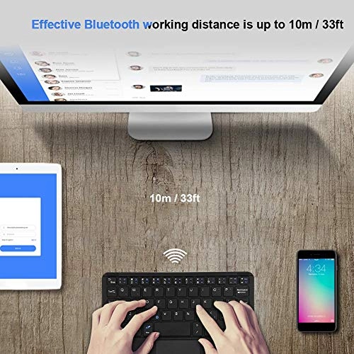 Ultra-Slim Bluetooth Keyboard - Bluetooth V3.0 Touchpad Mini Portable