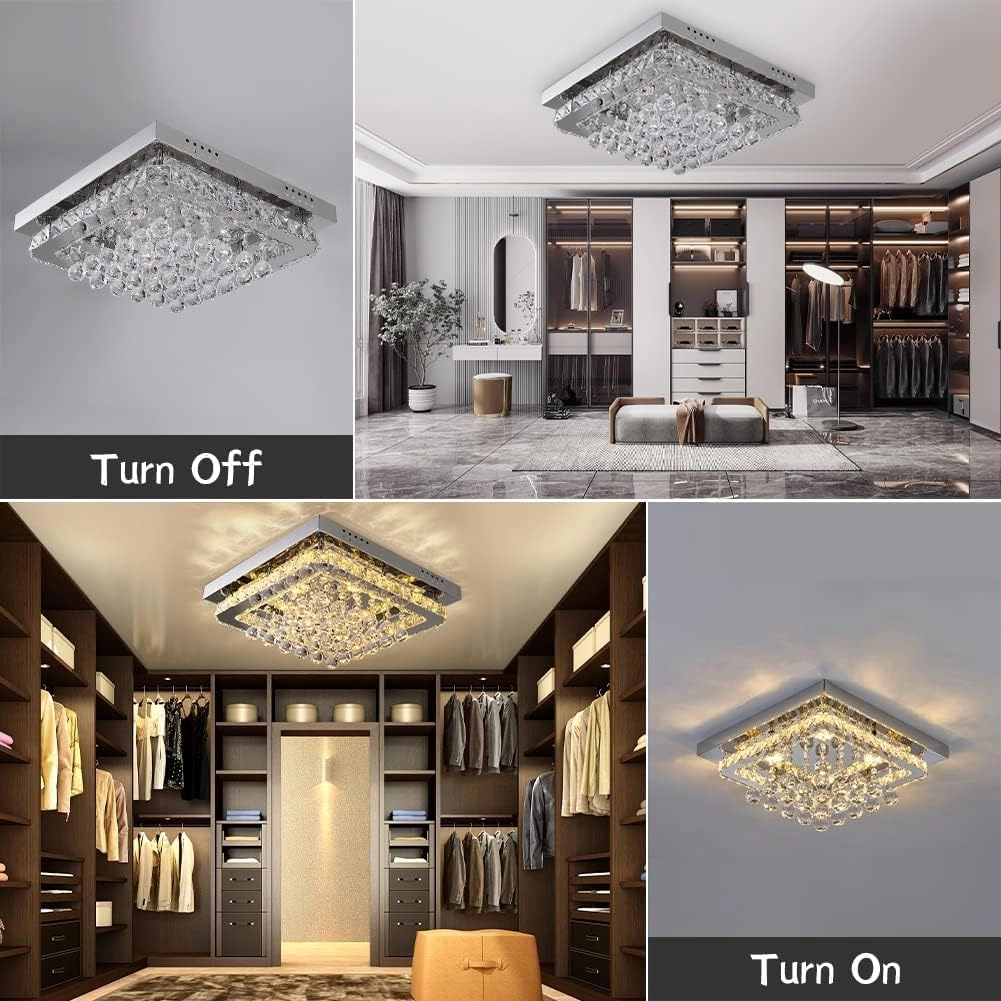 Crystal Ceiling Light - 3000k-6000k Dimmable