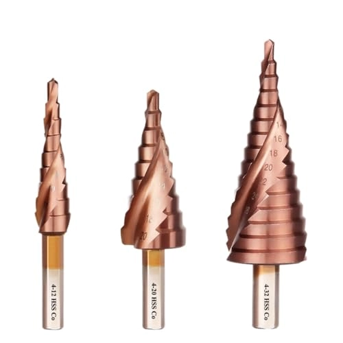 Cobalt Cone Step Drill Bit - Cobalt 1 Piece 3-12/3-14/4-12/4-20/4-22/4-25/4-32/5-21/5-27/6-24mm