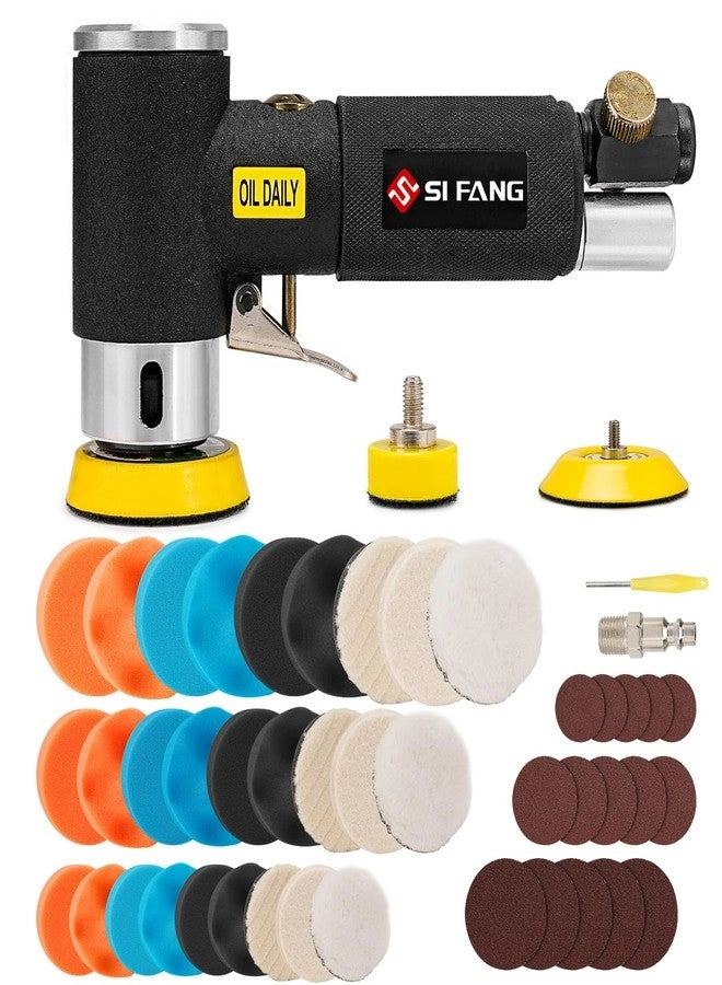 SI FANG Mini Random Orbital Air Sander - 1'' 2'' 3'' High Speed Pneumatic Bundle