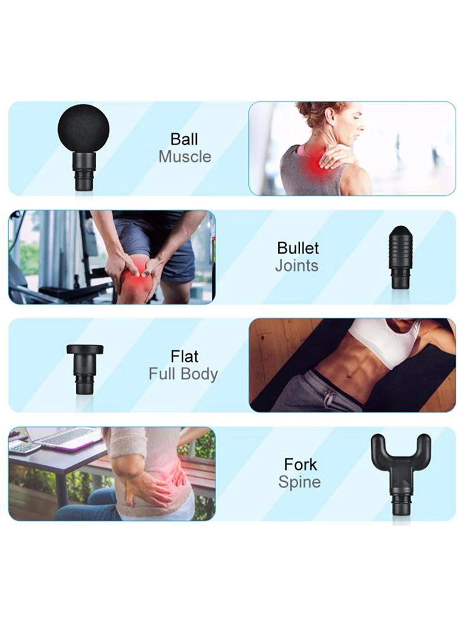 Massage Gun - Portable Deep Tissue 4 Massage Heads