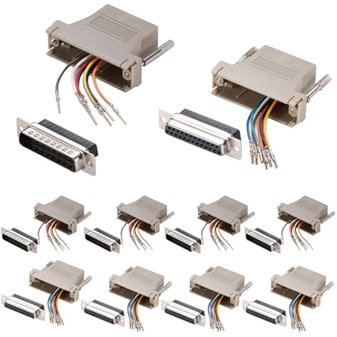 rayihni DB25 Male to RJ45 Adapter - 25 Pin + DB25 Female to RJ45 Adapter - 25 Pin