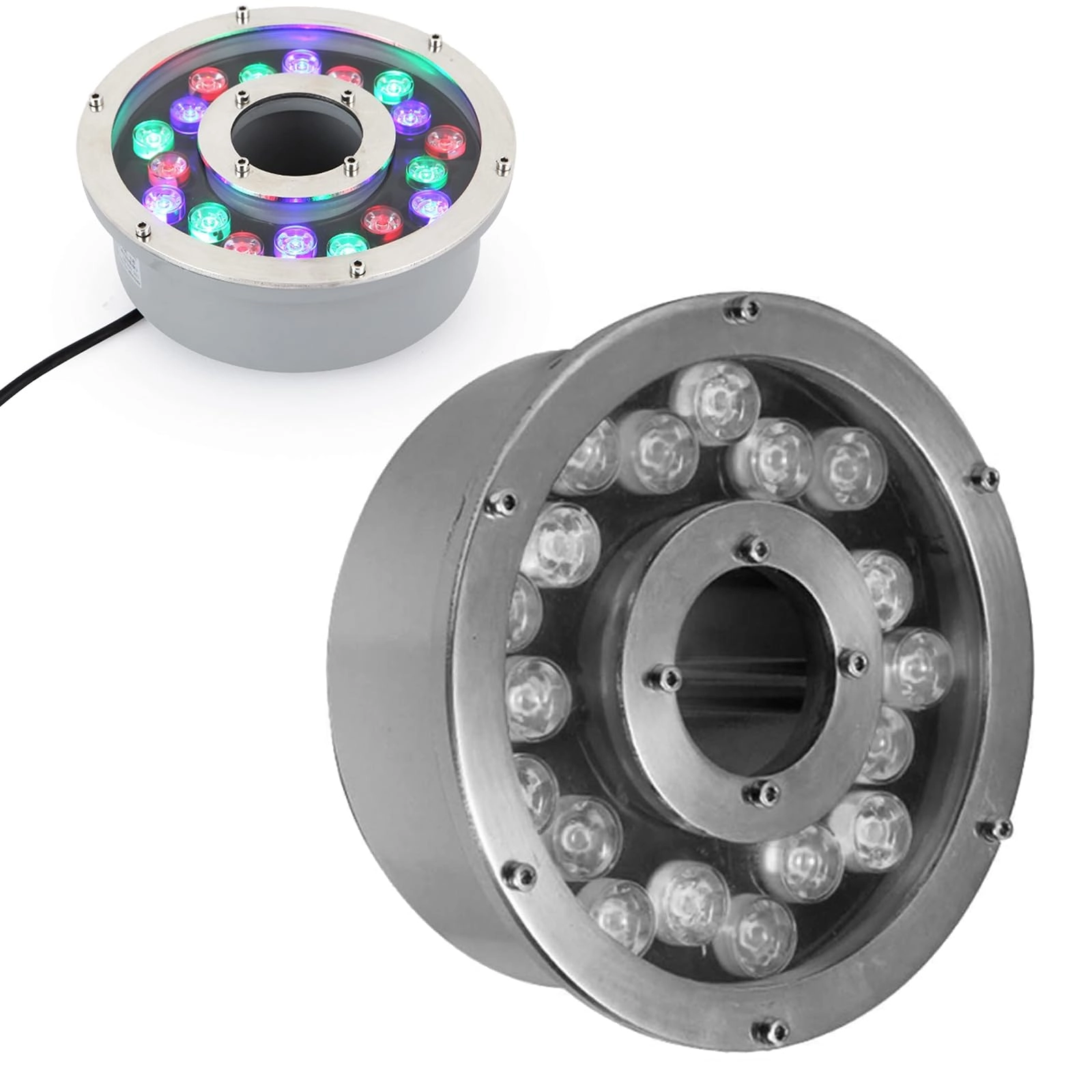 PJRVJFR Led Ring Fountain Light - Low Voltage RGB IP68