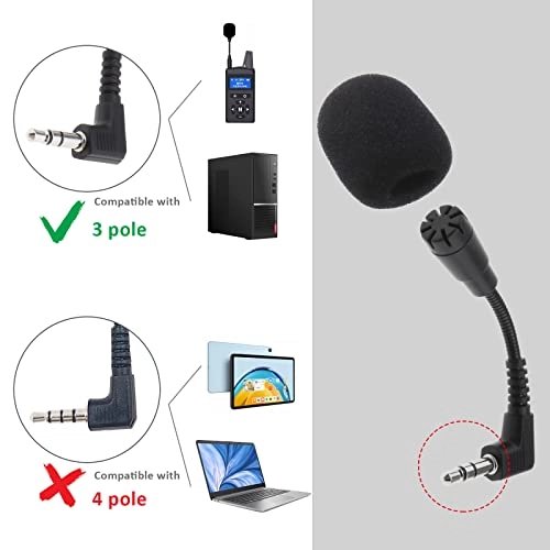 Mini Microphone 3.5mm-Mini-Jack Microphone 2Pcs