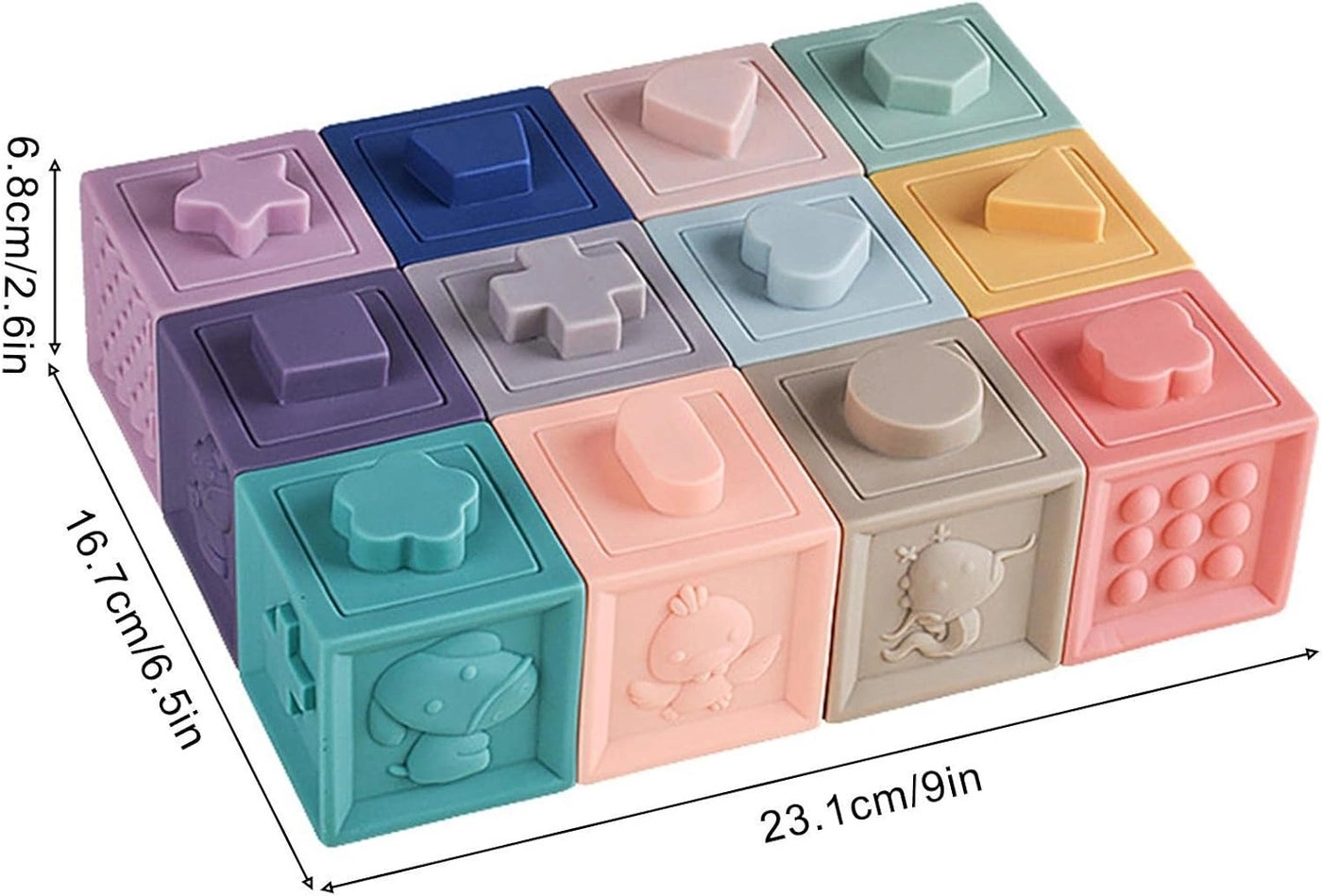 Toddler Stacking Blocks - Toddlers 12 pieces