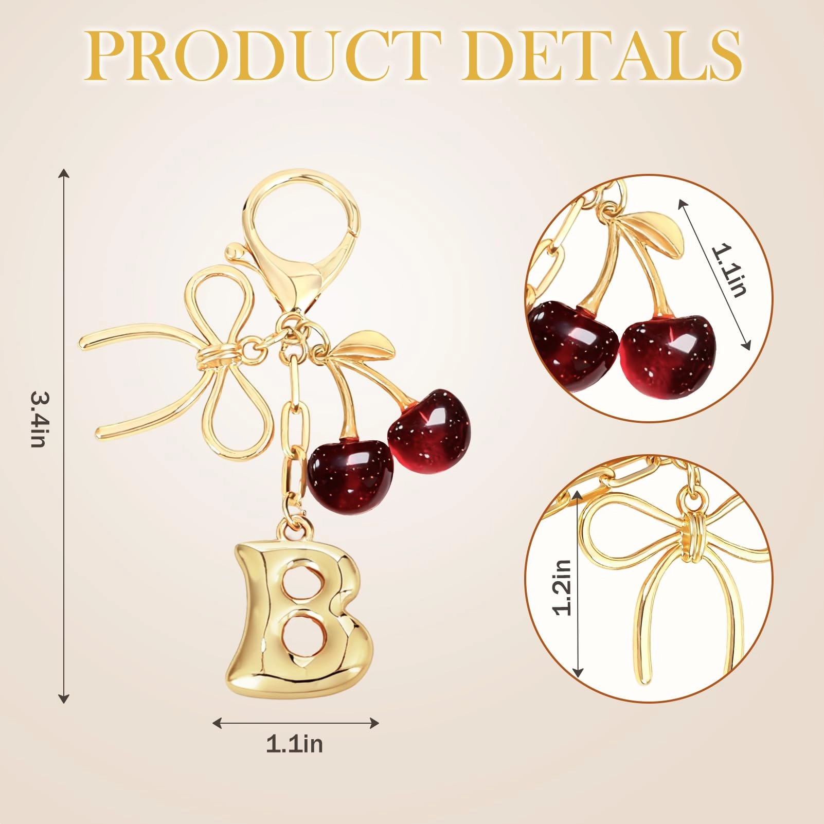 Initial P Keychain - Letter