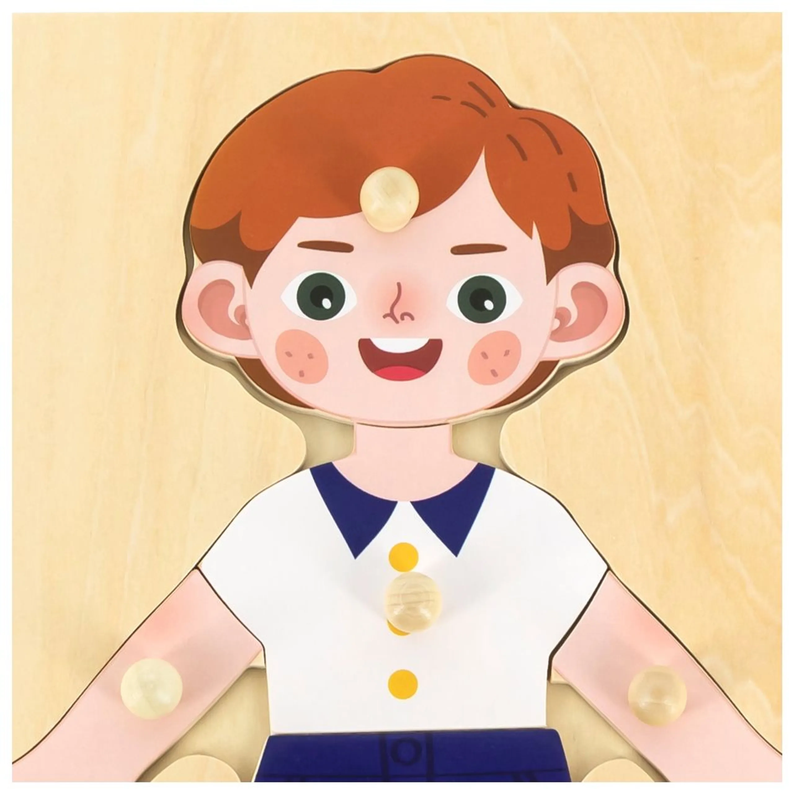 Body Parts Puzzle-Boy - 3 + 7 pcs