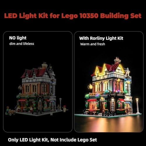Light Kit - LED Compatible with Lego 10350 USB Orange