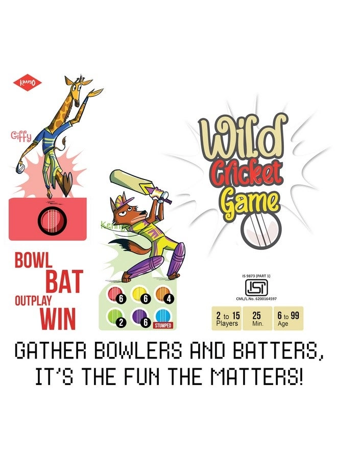 Jungly Wild Cricket: Wildlife-Themed - Card Game