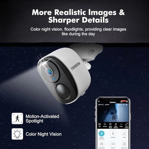 Solar-Powered Security Camera 2K