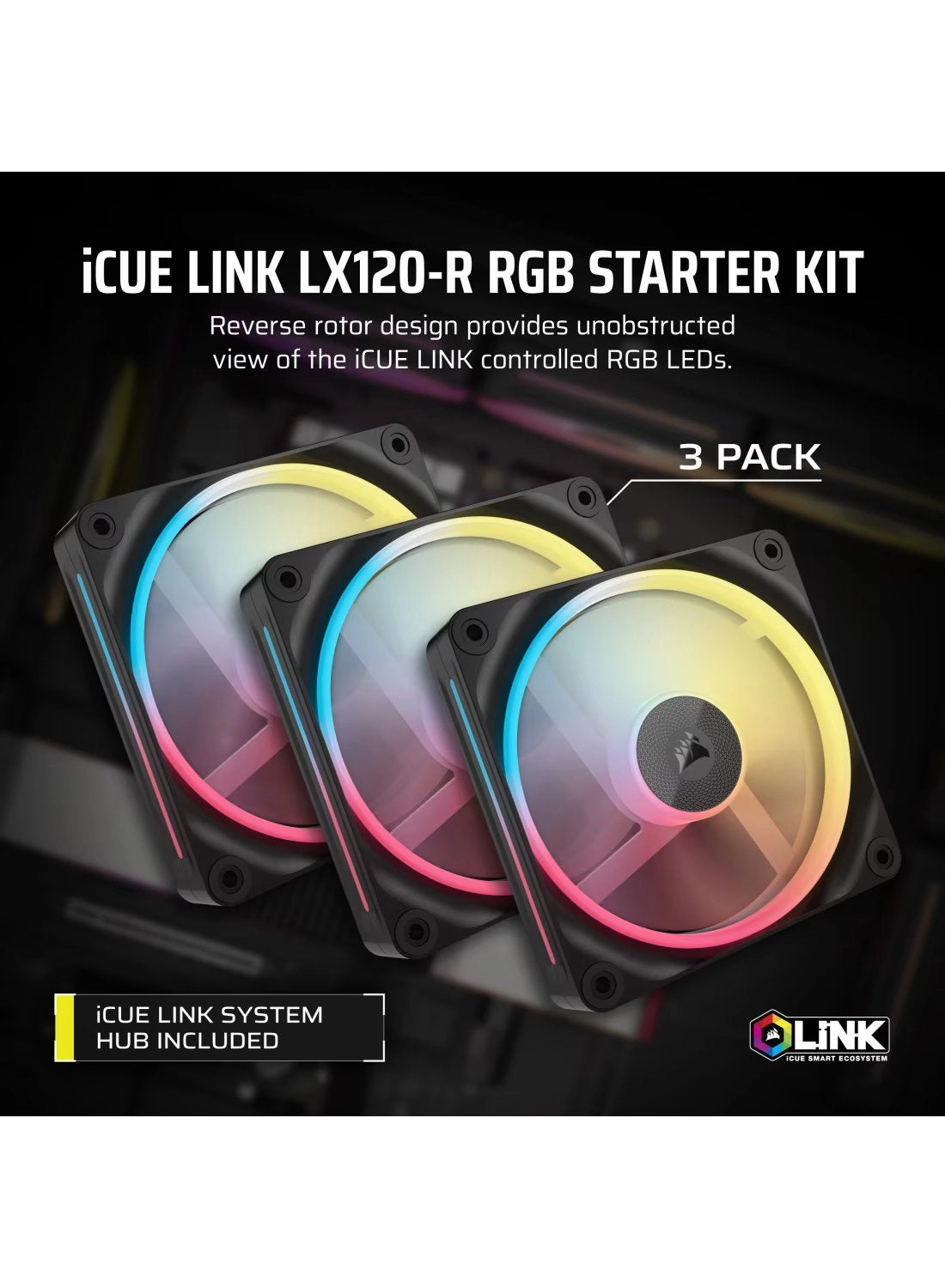 iCUE Link LX120 R - 3 x 120mm