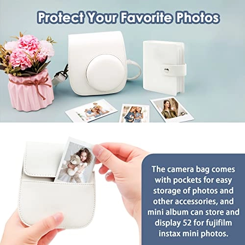 Camera Case - PU Leather Mini 11 + Photo Album - 52 pockets