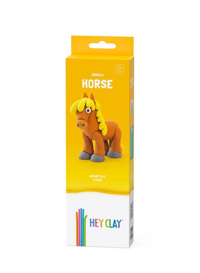 HEY CLAY DIY Horse Plastic Creative Modelling Air-Dry Clay - 3+ years 3 Cans