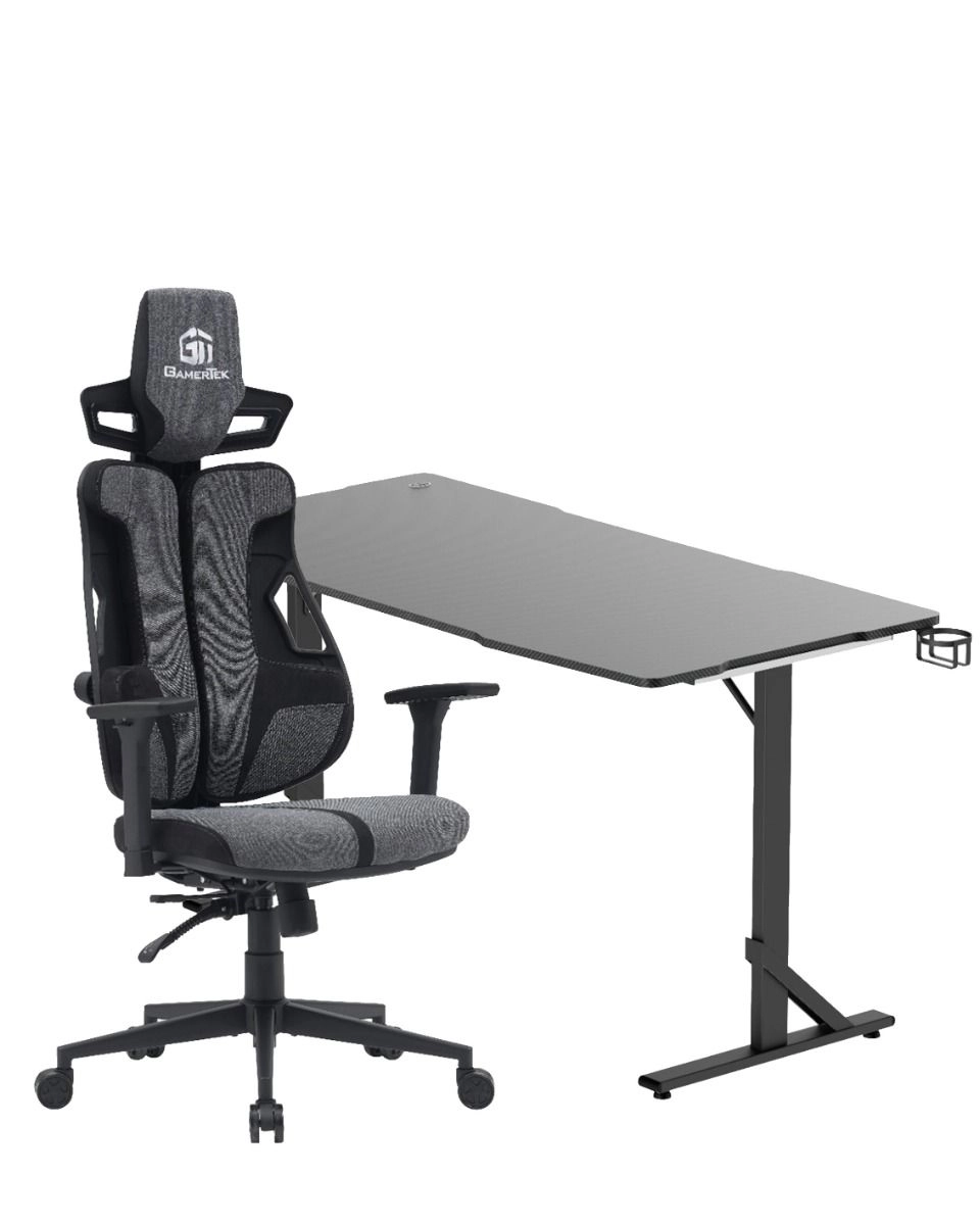 GamerTek Alpha Desk Pro - 140x72 cm Dynamic RGB + Galactic Guardian - Fabric 150KG