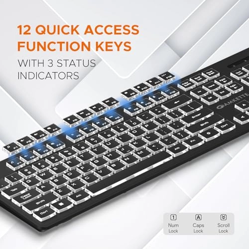 Wi-Key Backlit Wired Keyboard - Wired