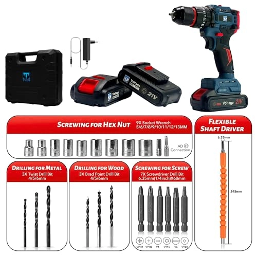 21V Cordless Drill - 2.0Ah