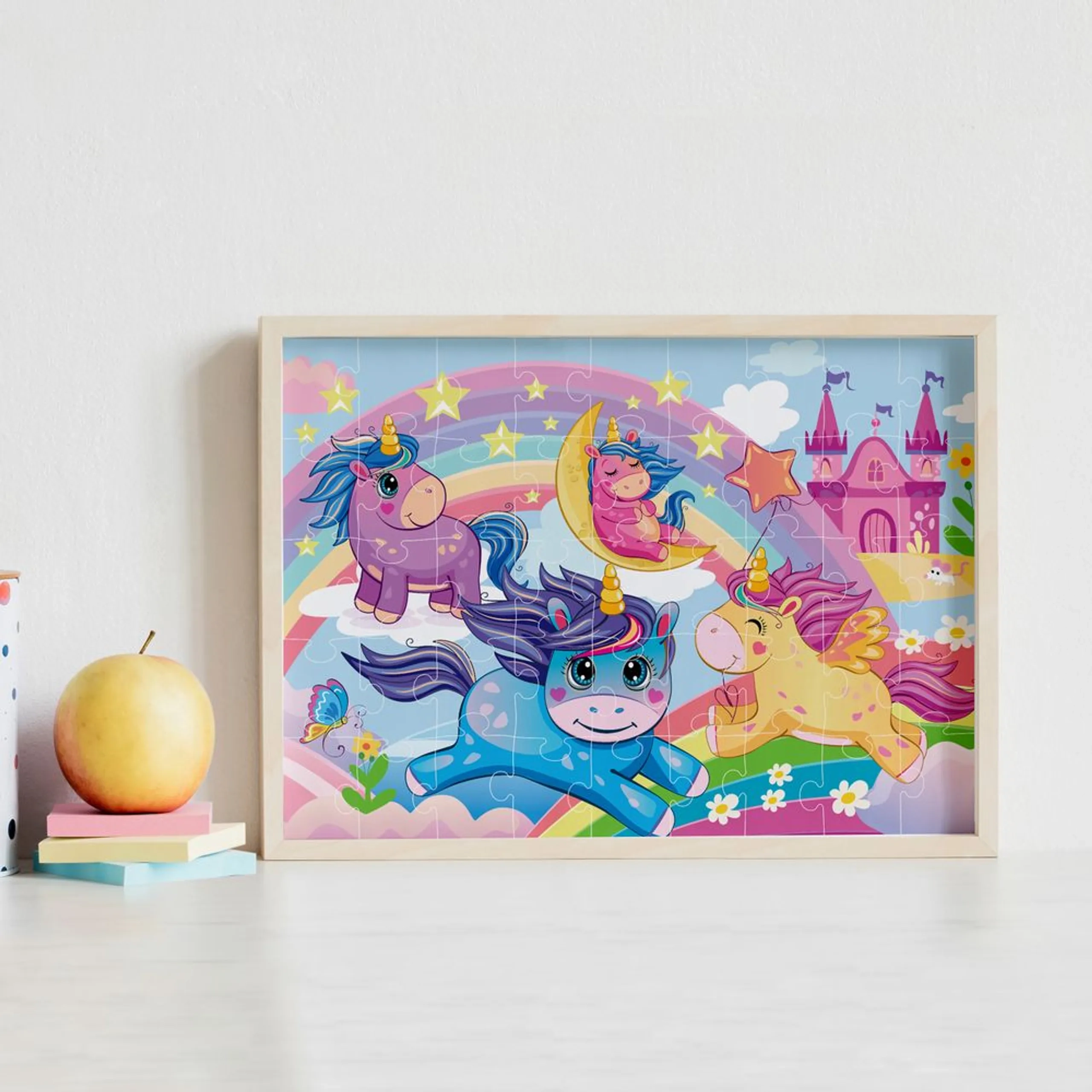Rainbow Unicorns Puzzle (40761363-HST02445) - 45 pcs
