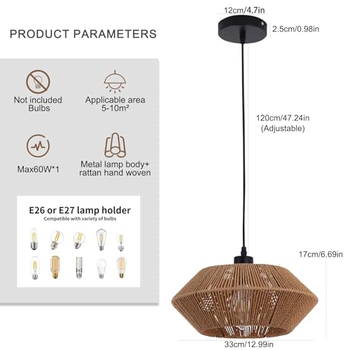 Rattan Lamp - Pendant 31cm