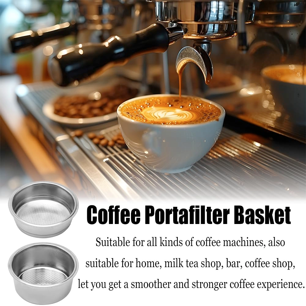 Portafilter Basket (Double Layer) - 51mm Stainless Steel + Portafilter Basket (Single Layer) - 51mm Stainless Steel