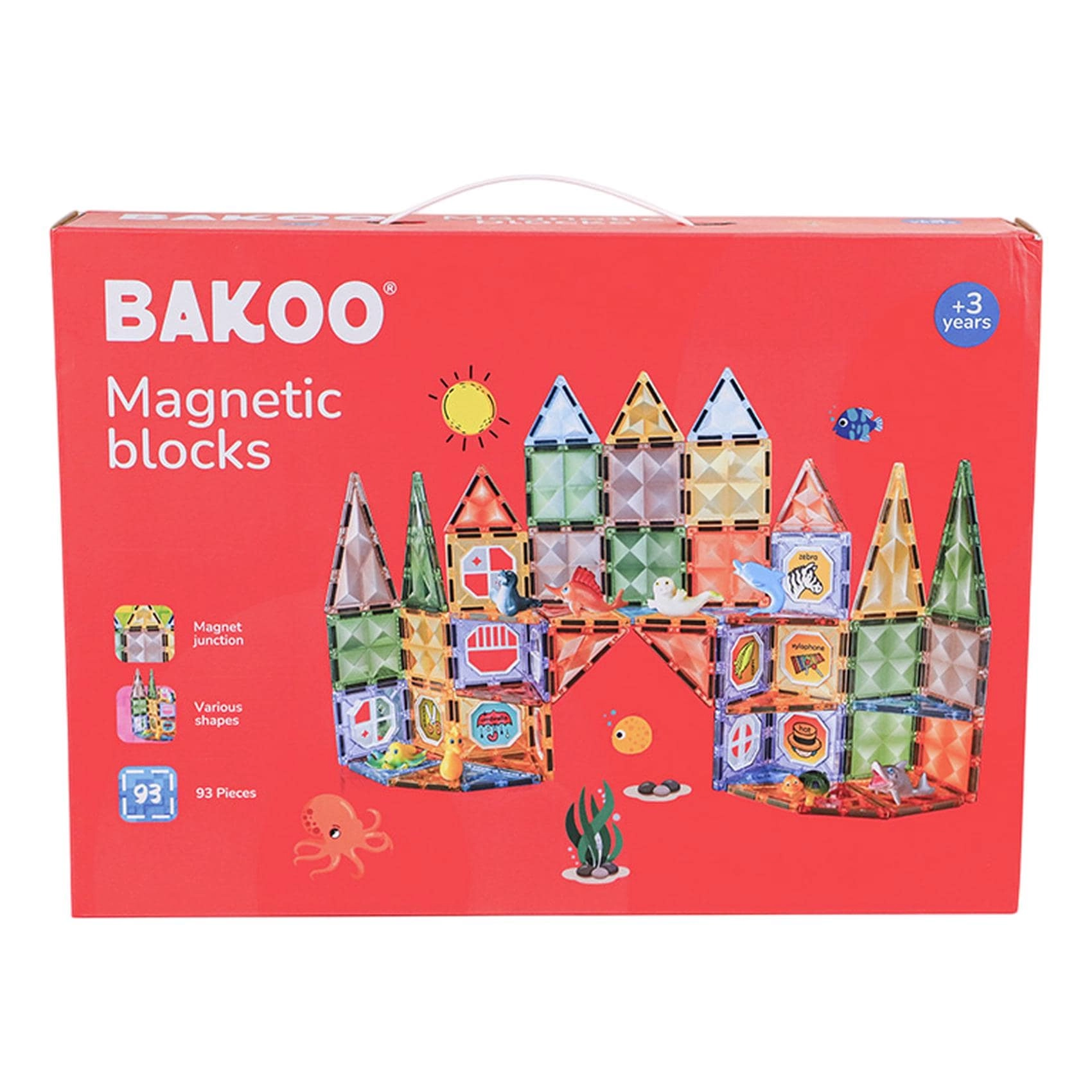 Carrefour Bakoo Magnetic Blocks - 93pcs