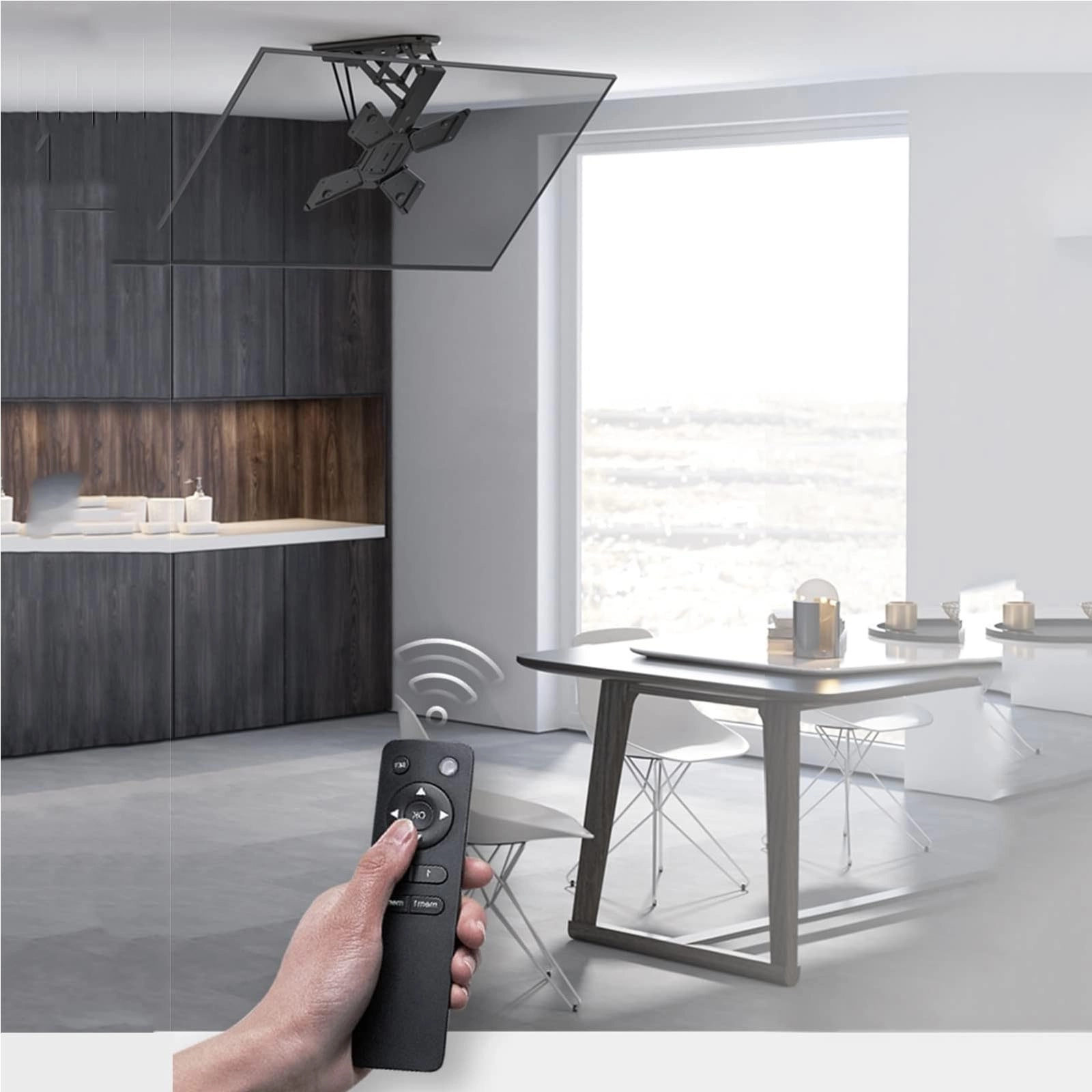 KTZSHT Electric Tv Ceiling Mount - 30kg 32-55inch