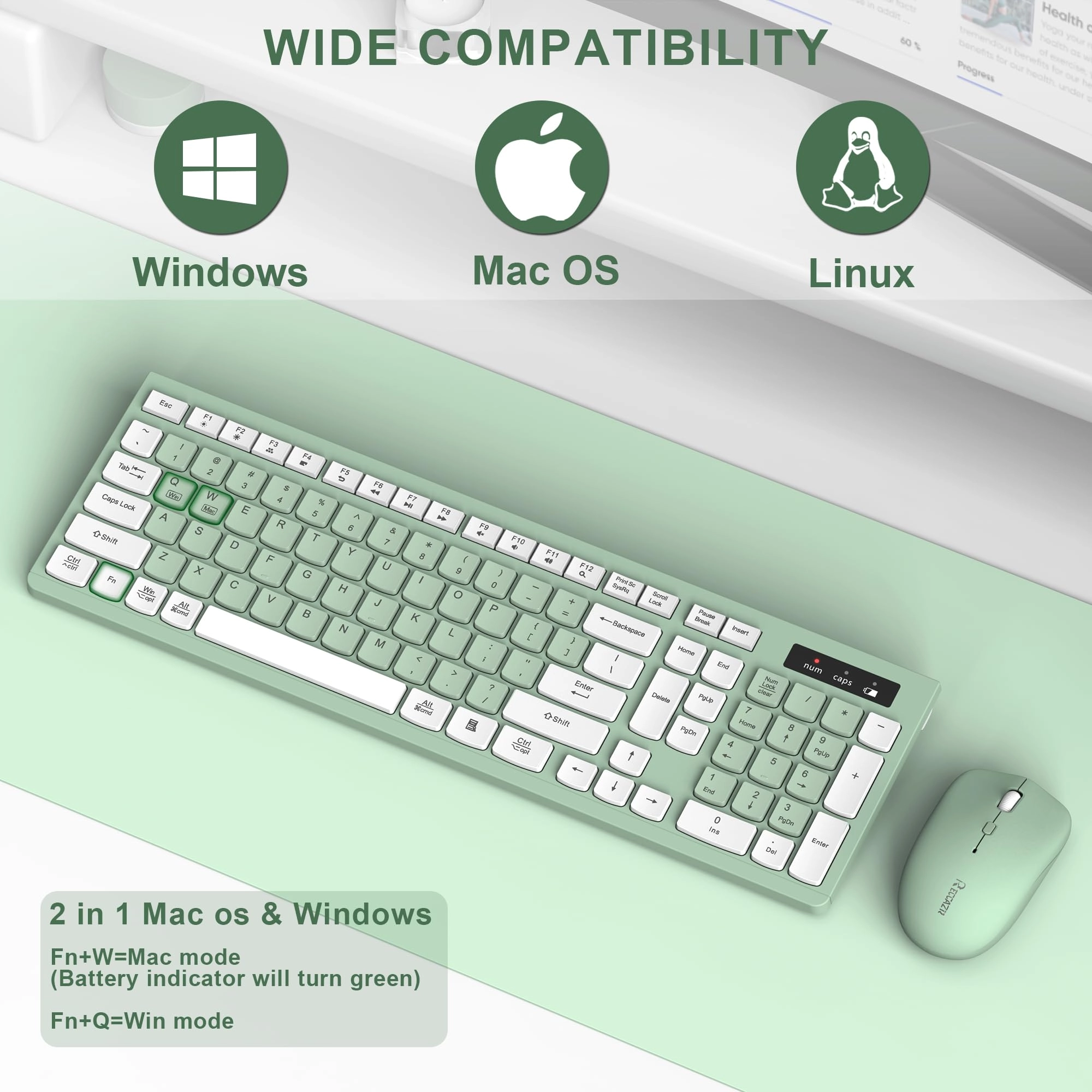 Ergonomic Wireless Keyboard - Wired
