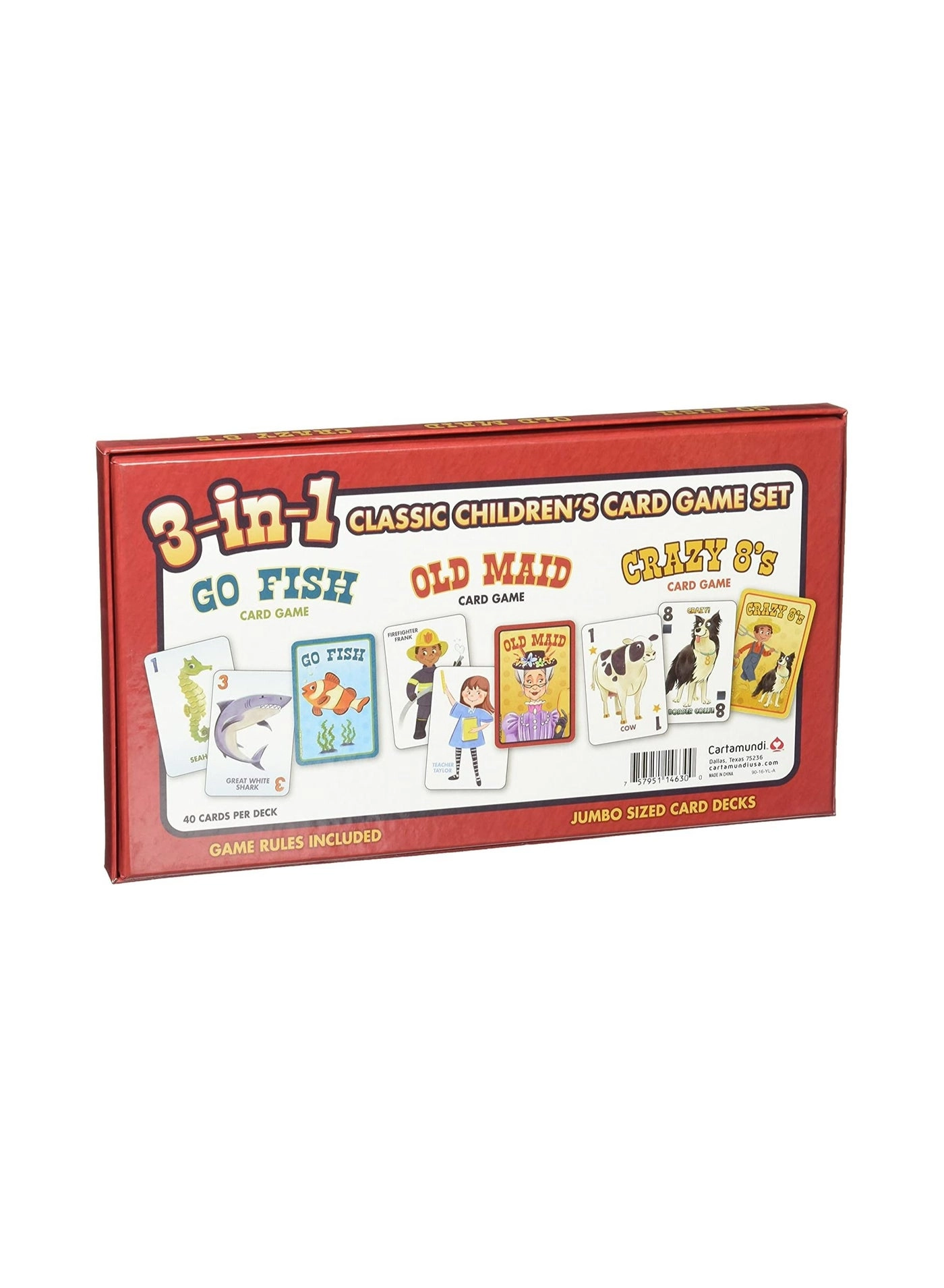 3-in-1 Classic Children's Card Game Set - 3 Years & Above 3 decks